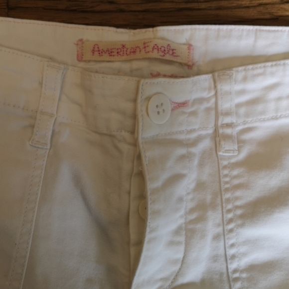 AMERICAN Eagle White Stretch Denim Bermuda Shorts - Picture 2 of 6